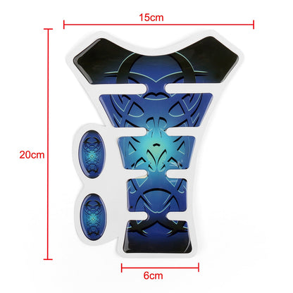 Universal Motorcycle Gas Tank Pad Protector For Suzuki Yamaha BMW Honda Blue