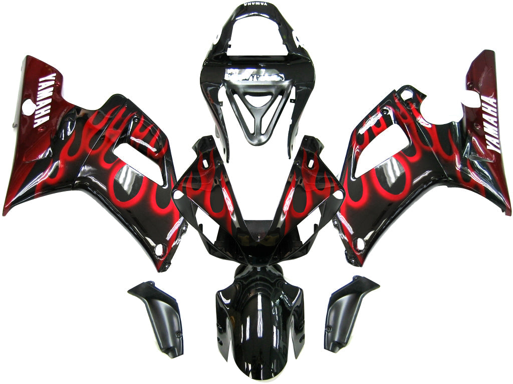 Amotopart 2000-2001 Yamaha YZF 1000 R1 Faziti Black & Red Frame Kit