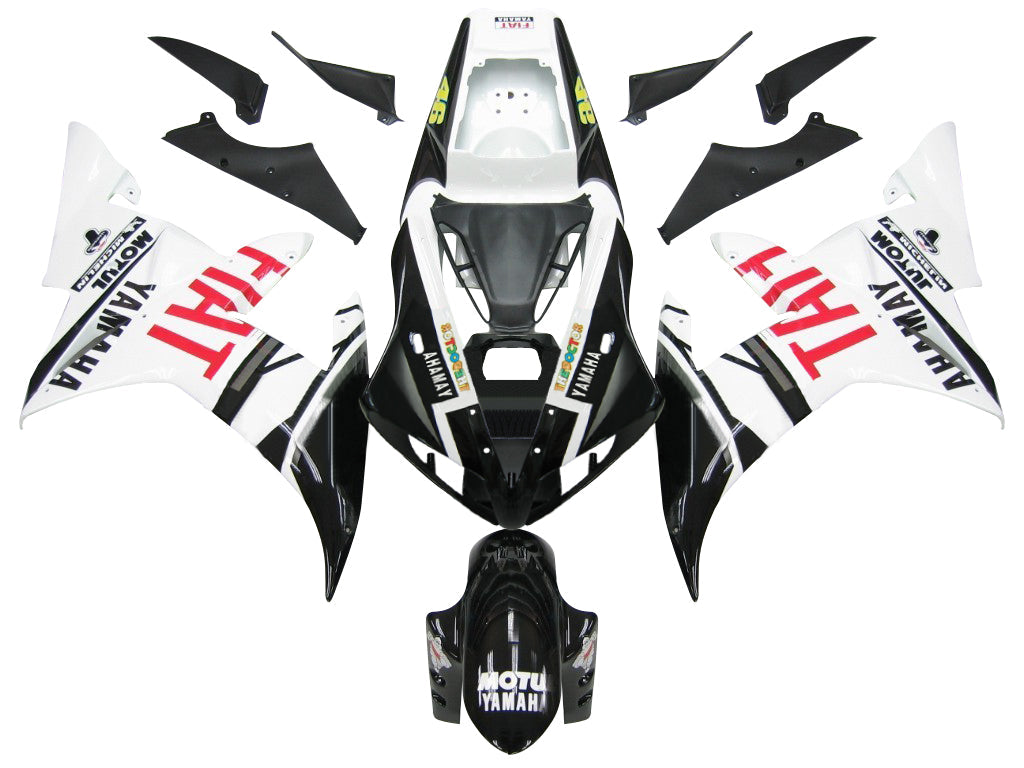 Carene 2002-2003 Yamaha YZF-R1 Nero Bianco No.46 FIAT Generico