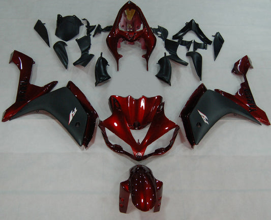 Carene 2007-2008 Yamaha YZF-R1 Red Cherry Black R1 Generico