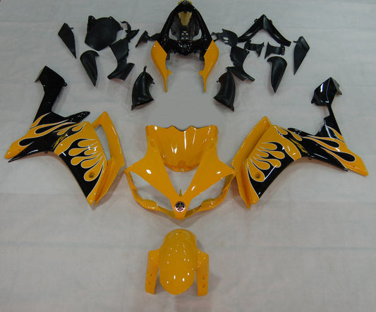 Carene 2007-2008 Yamaha YZF-R1 Yellow &amp; Black Flame R1 Generico