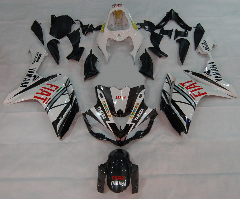 Carene 2007-2008 Yamaha YZF-R1 Nero Bianco FIAT R1 Generico