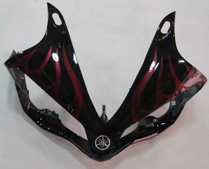 Carene 2007-2008 Yamaha YZF-R1 Black &amp; Red Flame R1 Generico