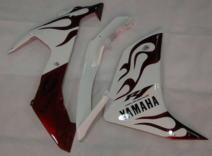 Carene 2007-2008 Yamaha YZF-R1 Bianco &amp; Rosso Scuro Fiamma R1 Generico