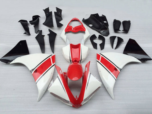 Carene 2009-2011 Yamaha YZF-R1 Bianco Rosso Nero Racing Generico