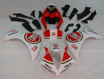 Carene 2009-2011 Yamaha YZF-R1 Bianco Rosso Lucky Strike R1 Generico