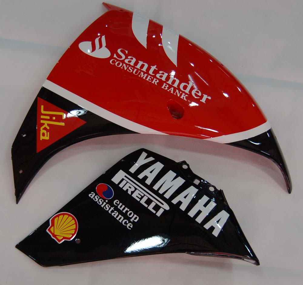 Carene 2009-2011 Yamaha YZF-R1 Rosso Nero Santander Bank R1 Generico