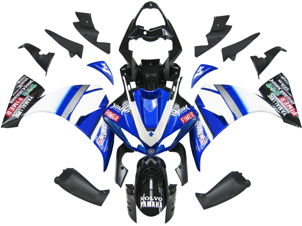 Carene 2009-2011 Yamaha YZF-R1 Blu Nero BMC R1 Generico