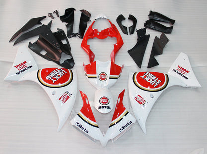 Carene Plastiche 2012-2014 Yamaha YZF R1 Rosso Bianco Lucky Strike Generico