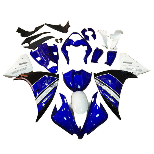 Amotopart 2012-2014 Yamaha R1 Cladding Blue & White Kit