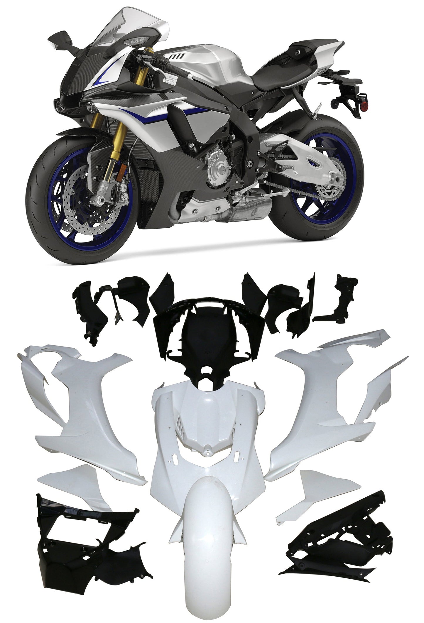 Amotopart Yamaha YZF 1000 R1 2015-2019 Kit di spostamento