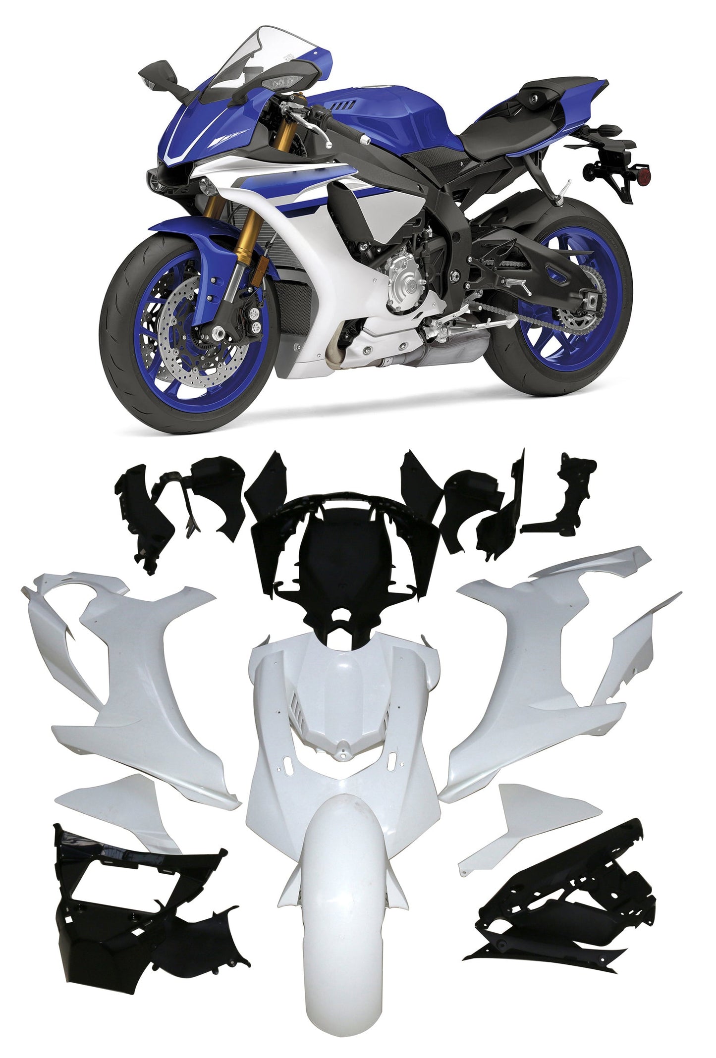 Amotopart Yamaha YZF 1000 R1 2015-2019 Kit di spostamento