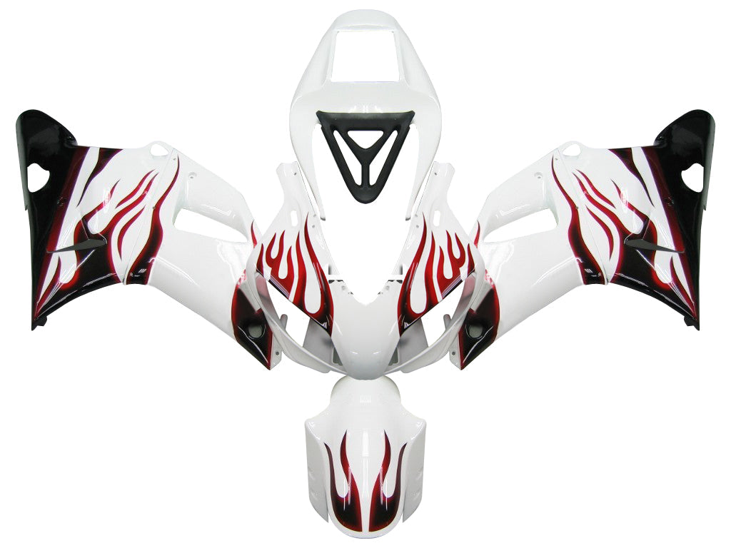 Carene 1998-1999 Yamaha YZF-R1 White &amp; Red Flame R1 Generico