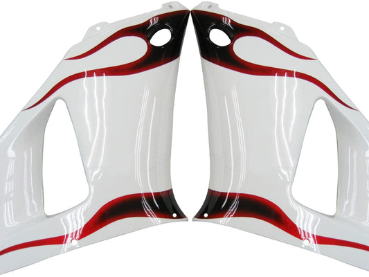 Carene 1998-1999 Yamaha YZF-R1 White &amp; Red Flame R1 Racing Generico