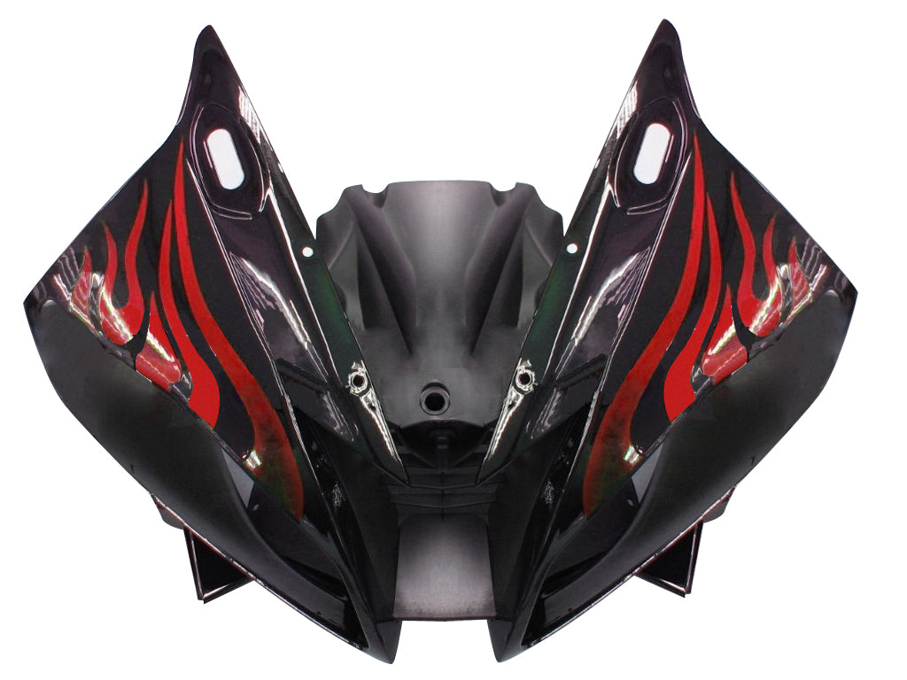 Carene 2006-2007 Yamaha YZF-R6 Black &amp; Red Flame R6 Generico