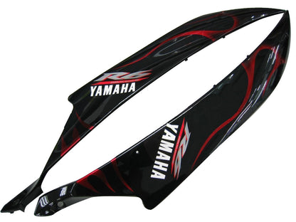 Carene 2006-2007 Yamaha YZF-R6 Black &amp; Red Flame R6 Generico