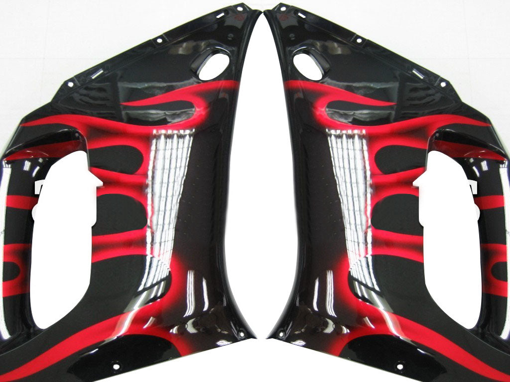 Carenaturer 1998-2002 Yamaha YZF-R6 Black &amp; Red Flame R6 Generico