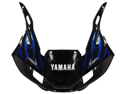 Carene 1998-2002 Yamaha YZF-R6 Black &amp; Blue Flame R6 Generico