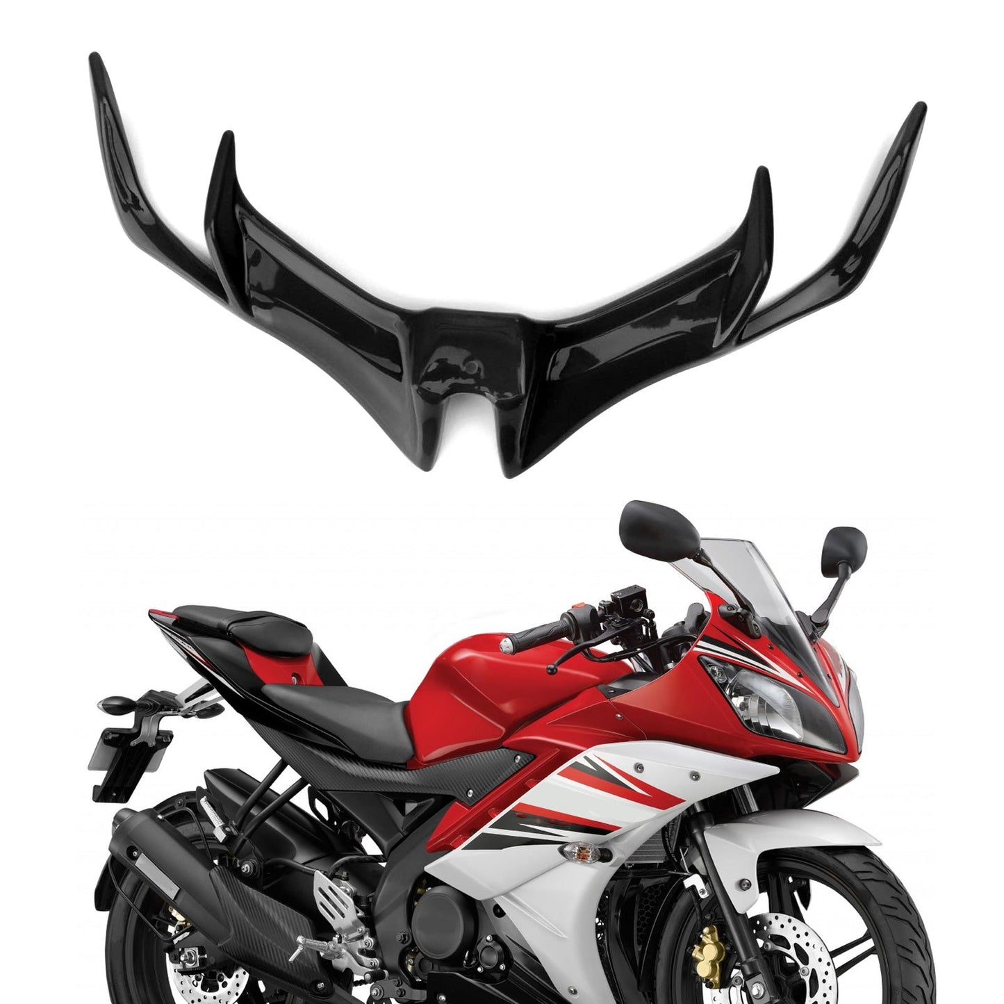 Pannello frontale del motociclo Winglet carenatura per YAMAHA YZF-R15 V3.0 2017-2019 Generico