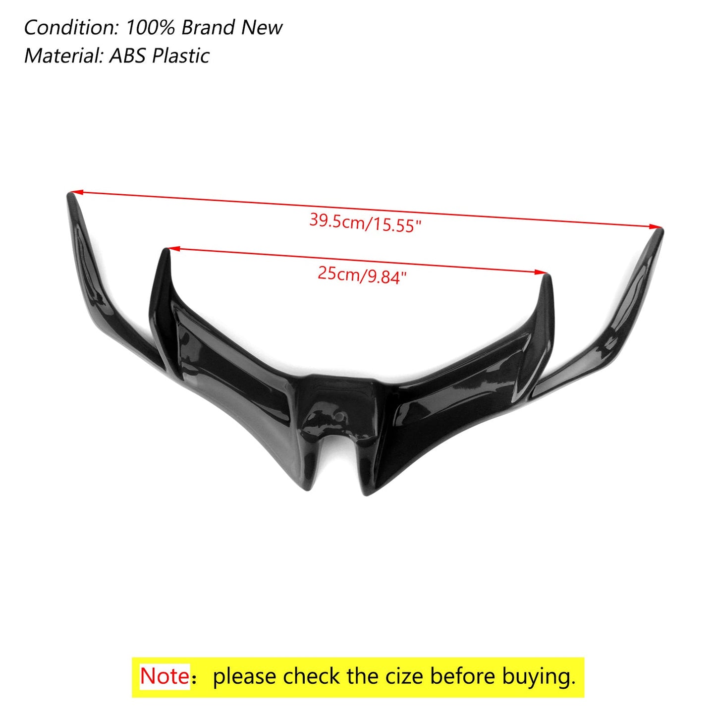 Pannello frontale del motociclo Winglet carenatura per YAMAHA YZF-R15 V3.0 2017-2019 Generico