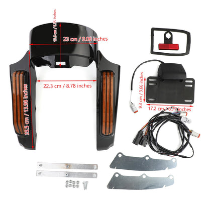 Luce LED parafango posteriore adatta per Touring Road King FLHR Street Glide FLHX Generico