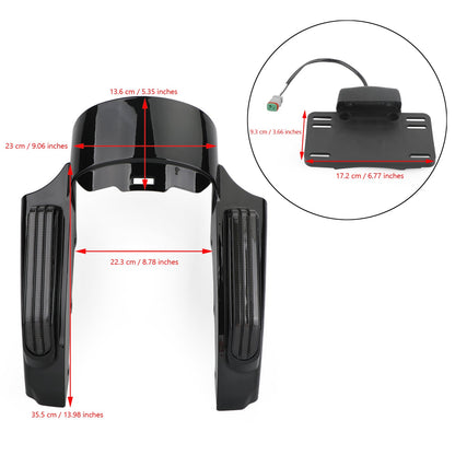 Luce LED parafango posteriore adatta per Touring Road King FLHR Street Glide FLHX Generico