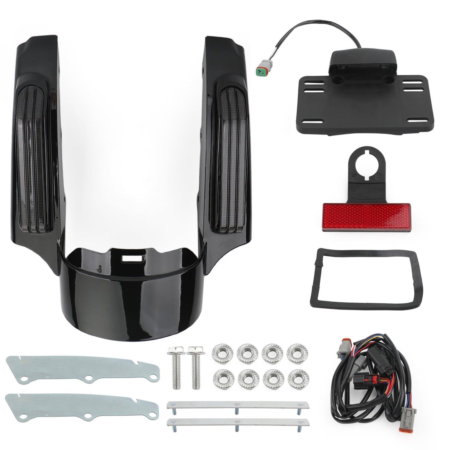 Luce LED parafango posteriore adatta per Touring Road King FLHR Street Glide FLHX Generico