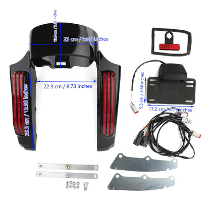 Luce LED parafango posteriore adatta per Touring Road King FLHR Street Glide FLHX Generico