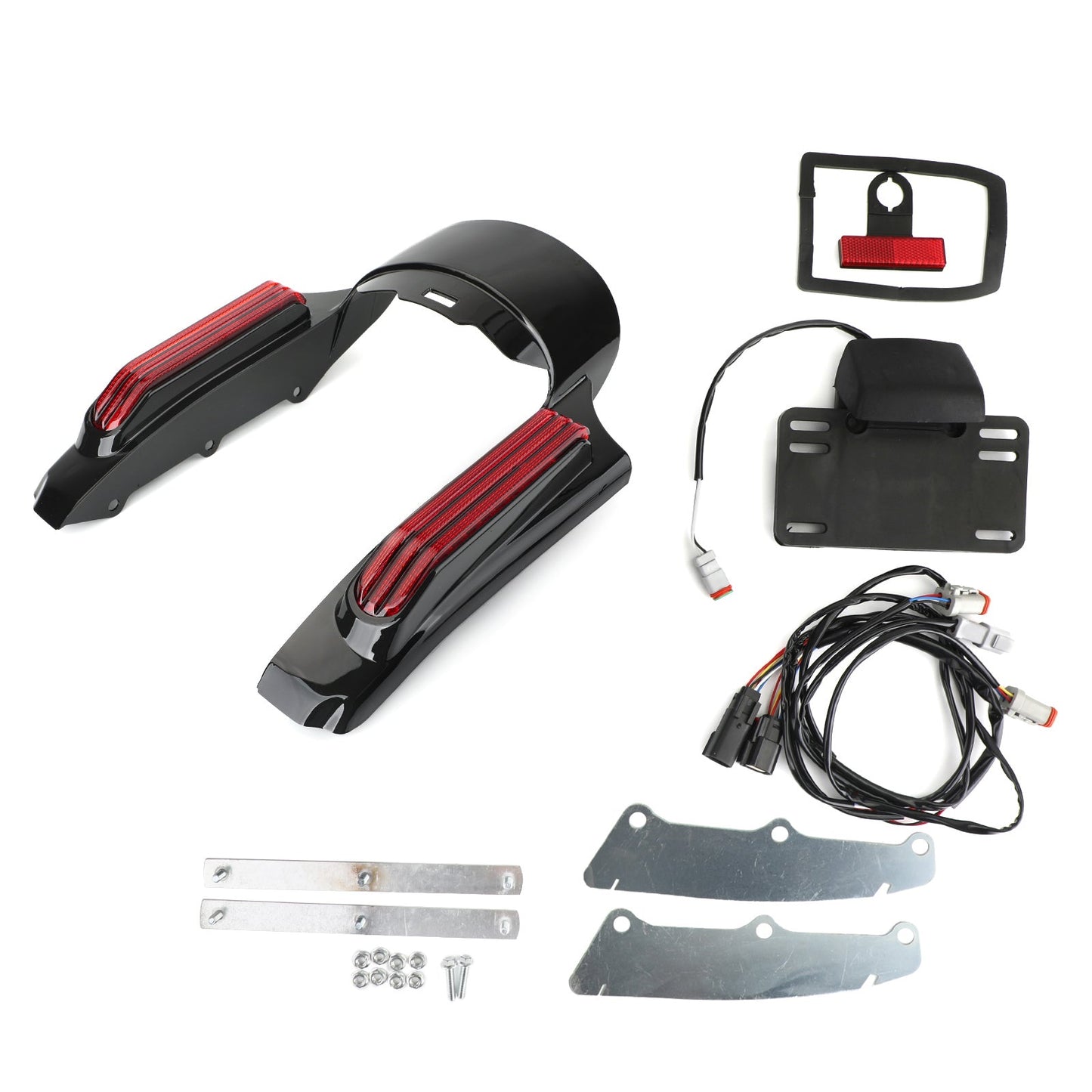 Luce LED parafango posteriore adatta per Touring Road King FLHR Street Glide FLHX Generico