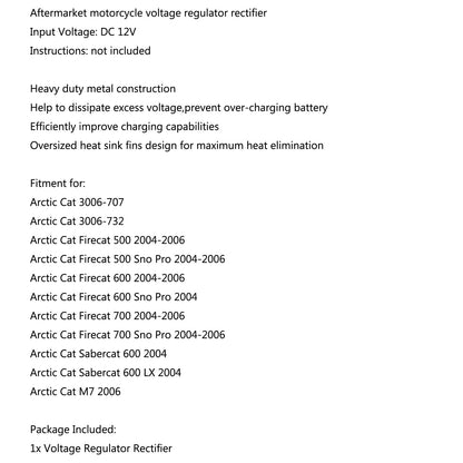 Raddrizzatore regolatore di tensione per Arctic Cat Firecat 700 2004-2006 Cat M7 2006 Generico