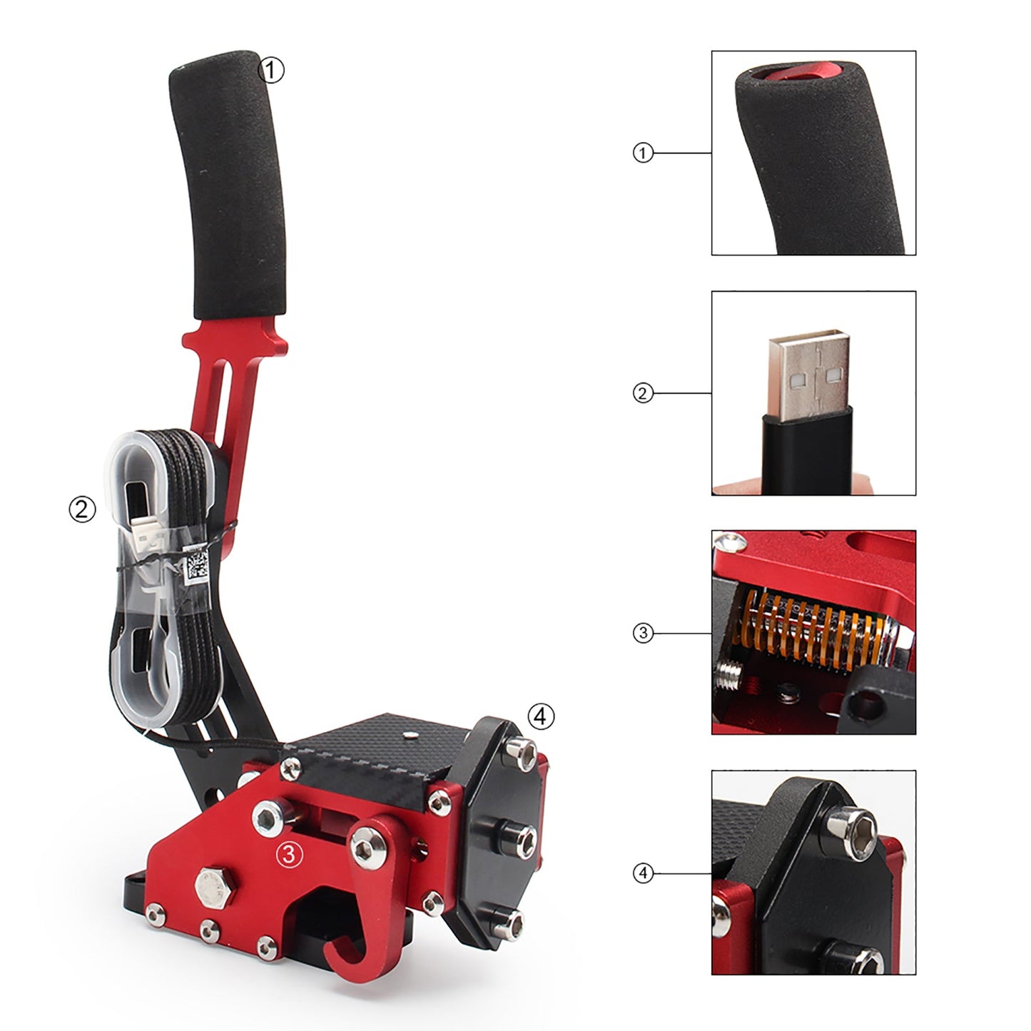 Freno a mano USB con morsetto e cambio ad H per volante Logitech G29 Sim Racing