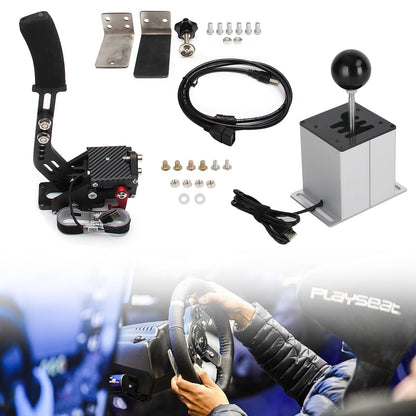 Freno a mano USB con morsetto e cambio ad H per volante Logitech G29 Sim Racing