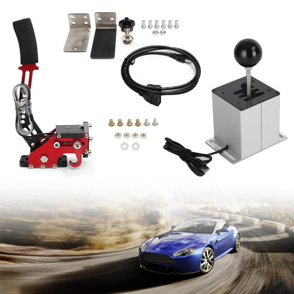 Freno a mano USB con morsetto e cambio ad H per volante Logitech G29 Sim Racing