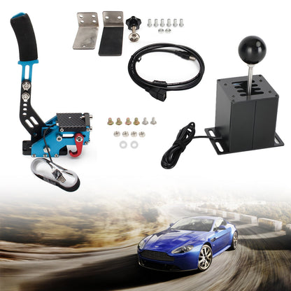 Freno a mano USB con morsetto e cambio ad H per volante Logitech G29 Sim Racing