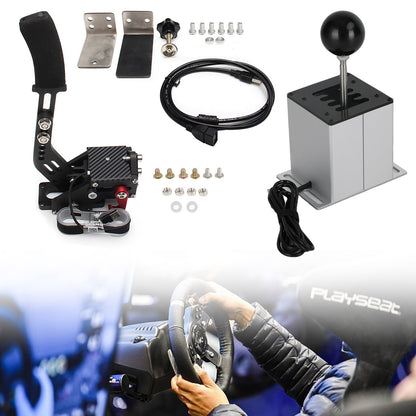 Freno a mano USB con morsetto e cambio ad H per volante Logitech G29 Sim Racing
