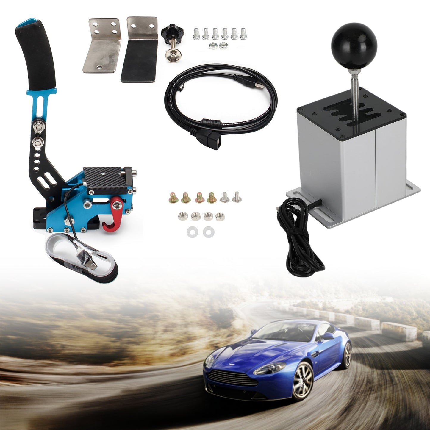 Freno a mano USB con morsetto e cambio ad H per volante Logitech G29 Sim Racing