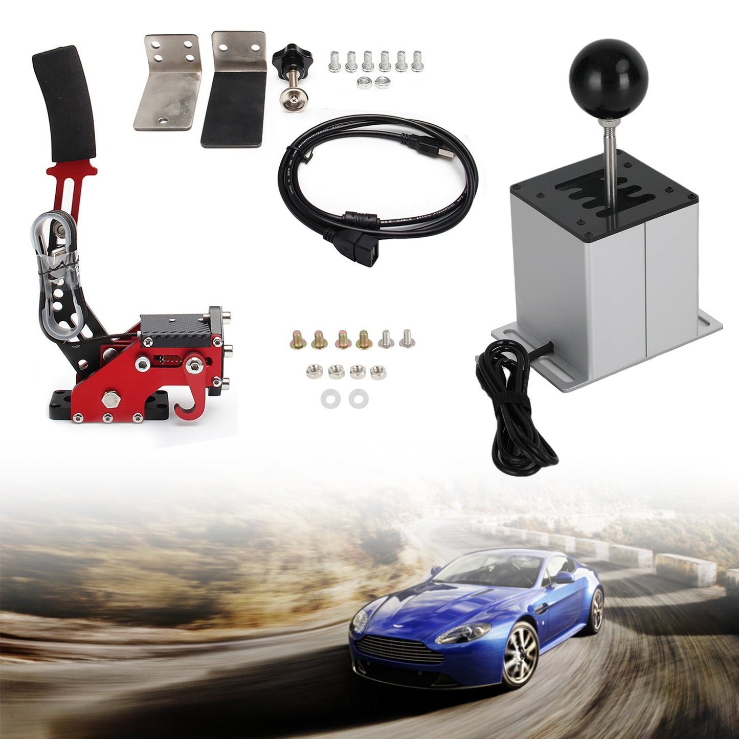 Freno a mano USB con morsetto e cambio ad H per volante Logitech G29 Sim Racing