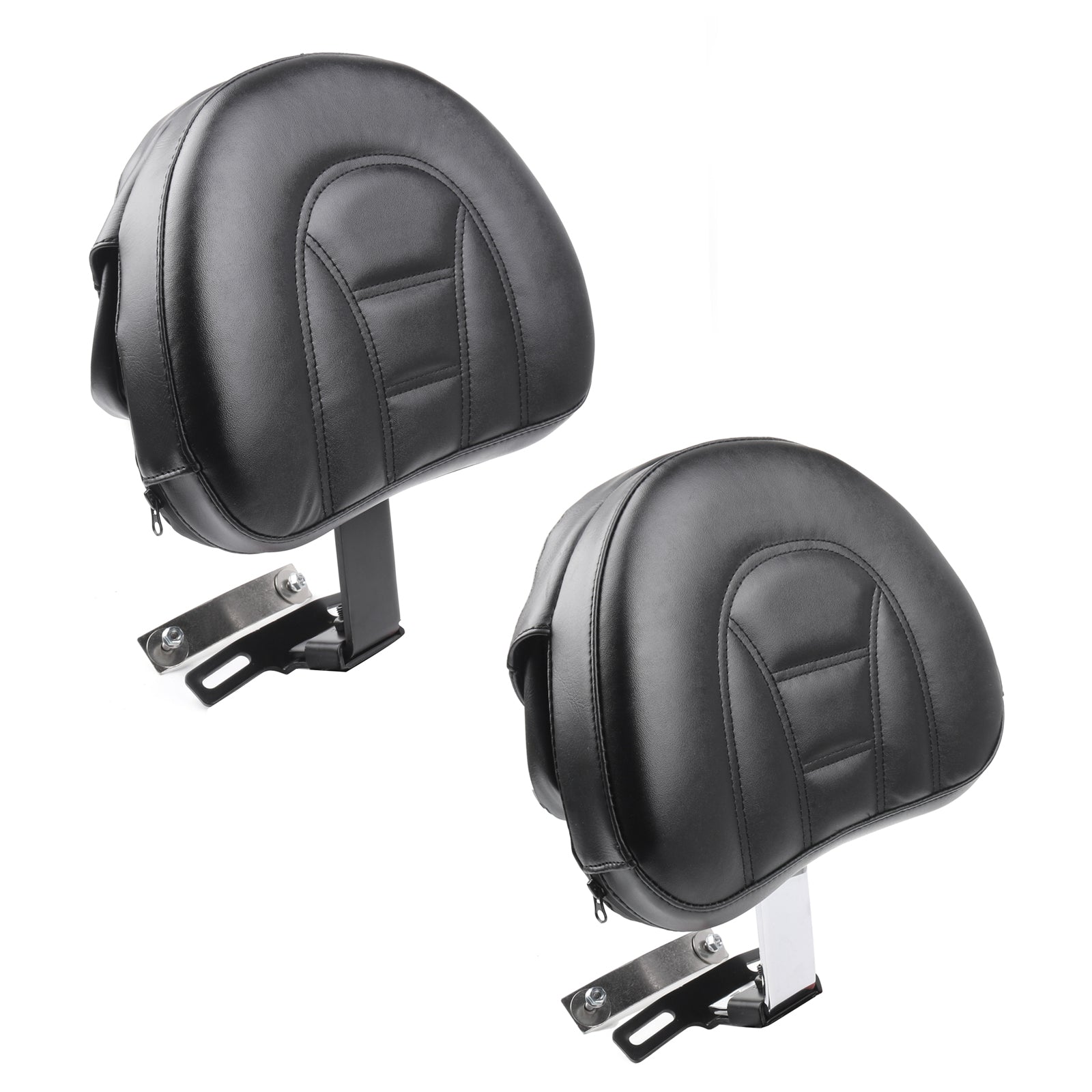 Adjustable Driver Rider Backrest Pad For 07-17 Harley Fatboy Heritage Softail