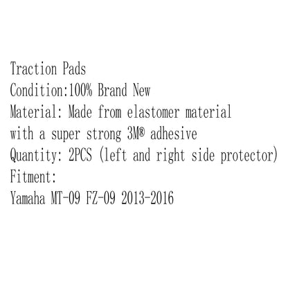 Paraserbatoio Traction Pad Side Gas Knee Protector 3M Per Yamaha MT-09 FZ-09 2013-2016 Generico