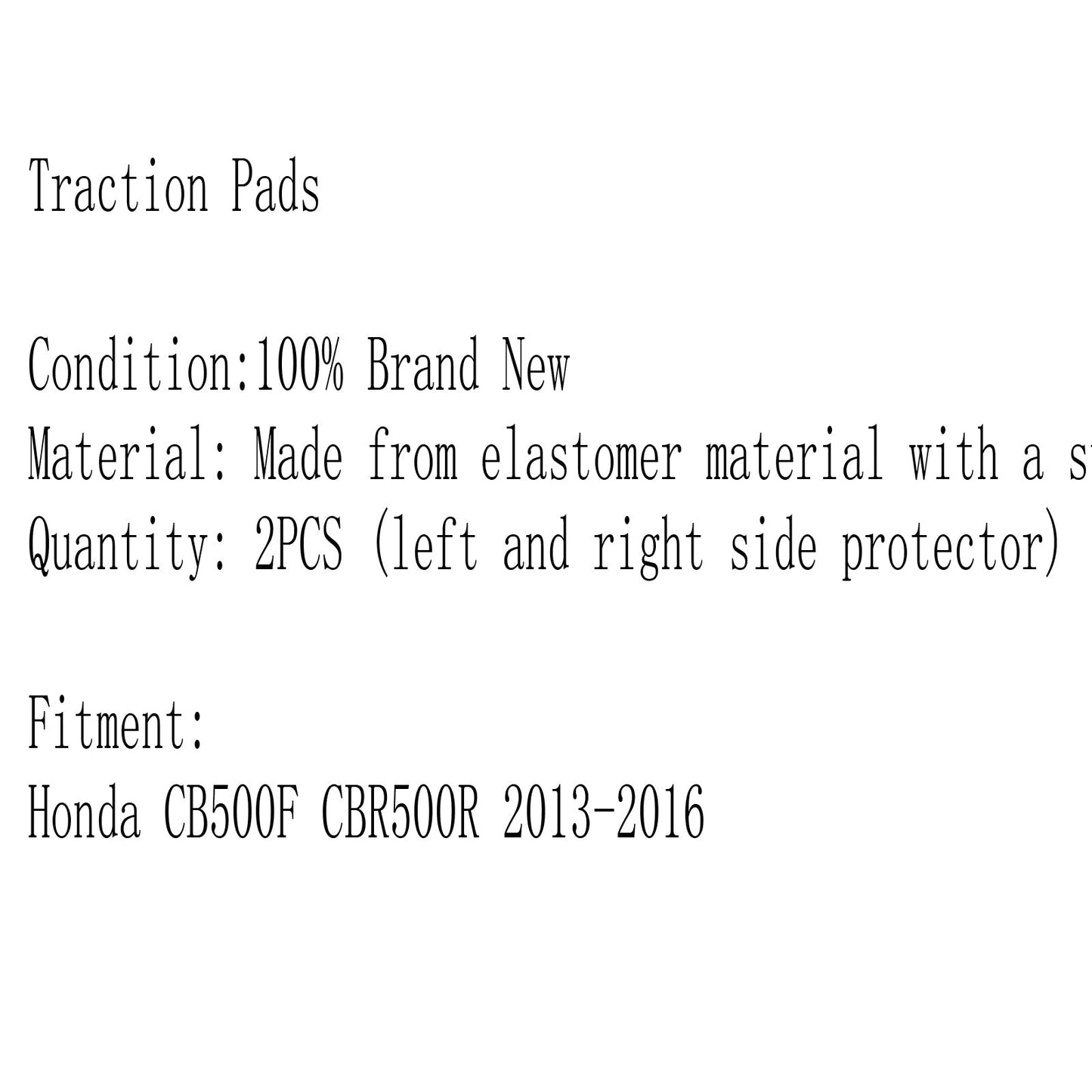 Paraserbatoio Traction Pad Side Gas Knee Protector 3M Per Honda CB500F CBR500R 2013-2016 Generico