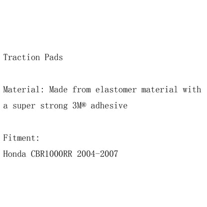 Serbatoio Traction Pad Side Gas Knee Grip Protector 3M Per Honda CBR1000RR 04-2007 BK Generico