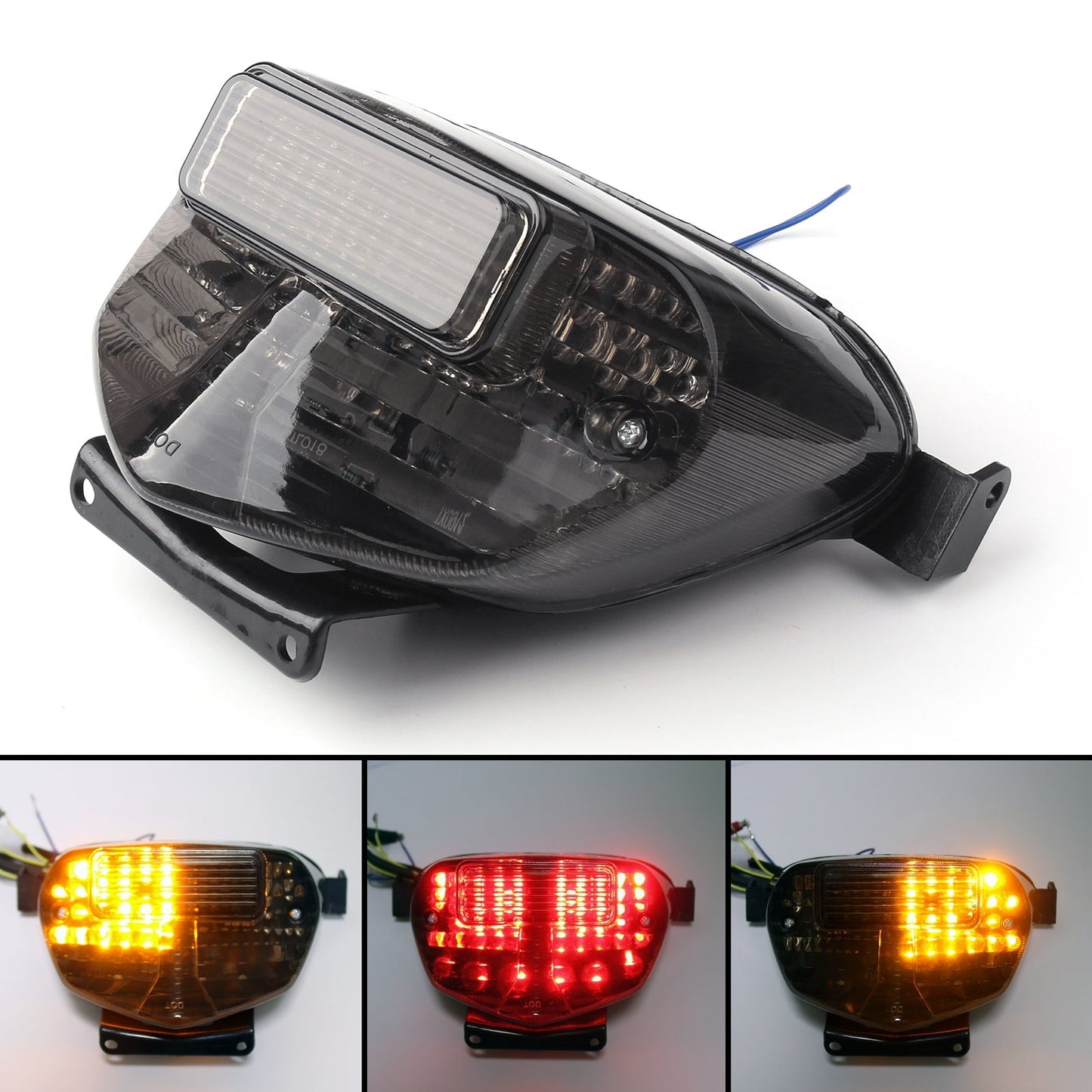 Fanale posteriore a LED integrato per Suzuki GSXR 600/750 (00-03) GSXR1000 (01-02) 2 colori generico