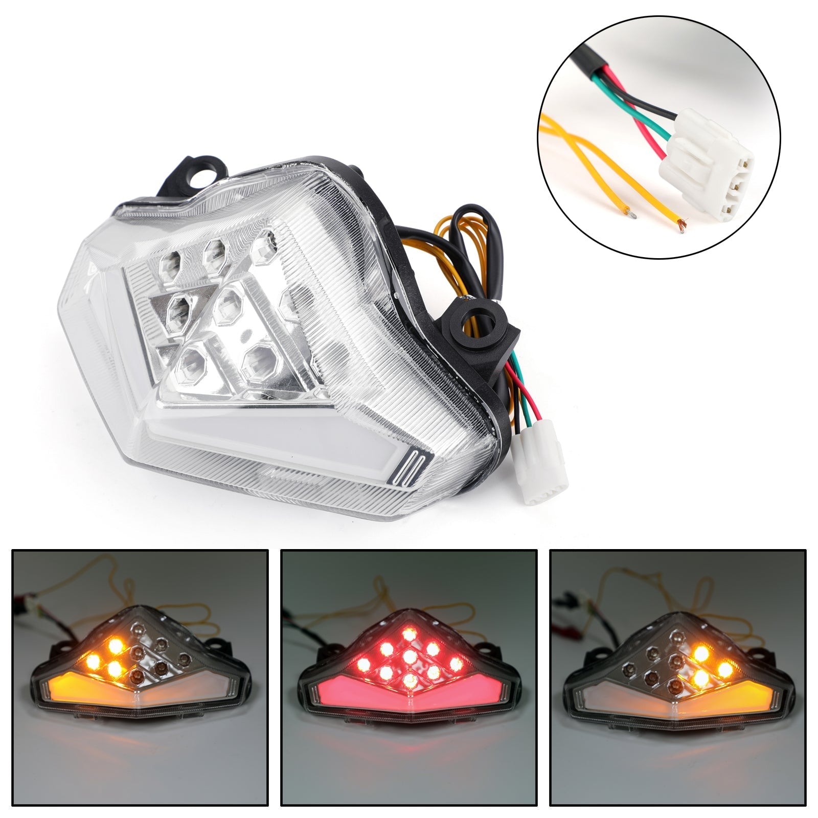 Integrated LED TailLight Turn Signals For Kawasaki ER-6 N/F 212-214 Smoke