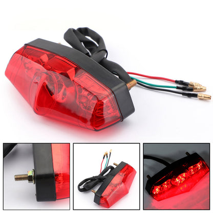ABS Moto LED Rosso 12V Freno Arresto Corsa Fanale Posteriore Lampada Universale Generico