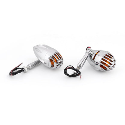 2pcs indicatori di direzione per moto Grill Bullet ambra indicatori luminosi lampada generica