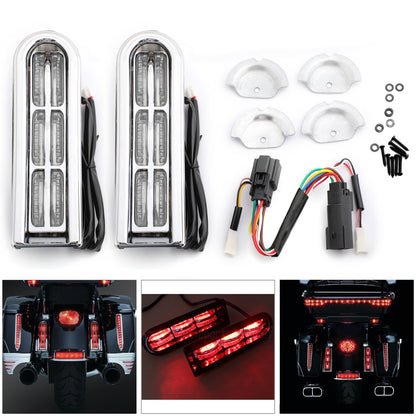Le migliori offerte per LED Inserts Bisaccia Filler supporto luci per Harley Touring Electra Glide 14+