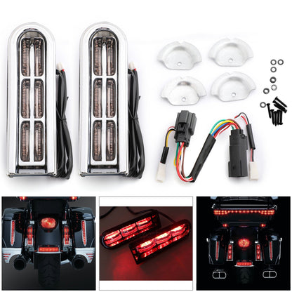 Le migliori offerte per LED Inserts Bisaccia Filler supporto luci per Harley Touring Electra Glide 14+