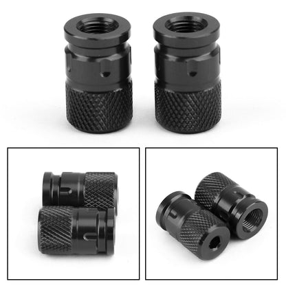Pair CNC Billet Anti-Thief Tire Valve Stem Caps For Car Truck Bike Motorcycle