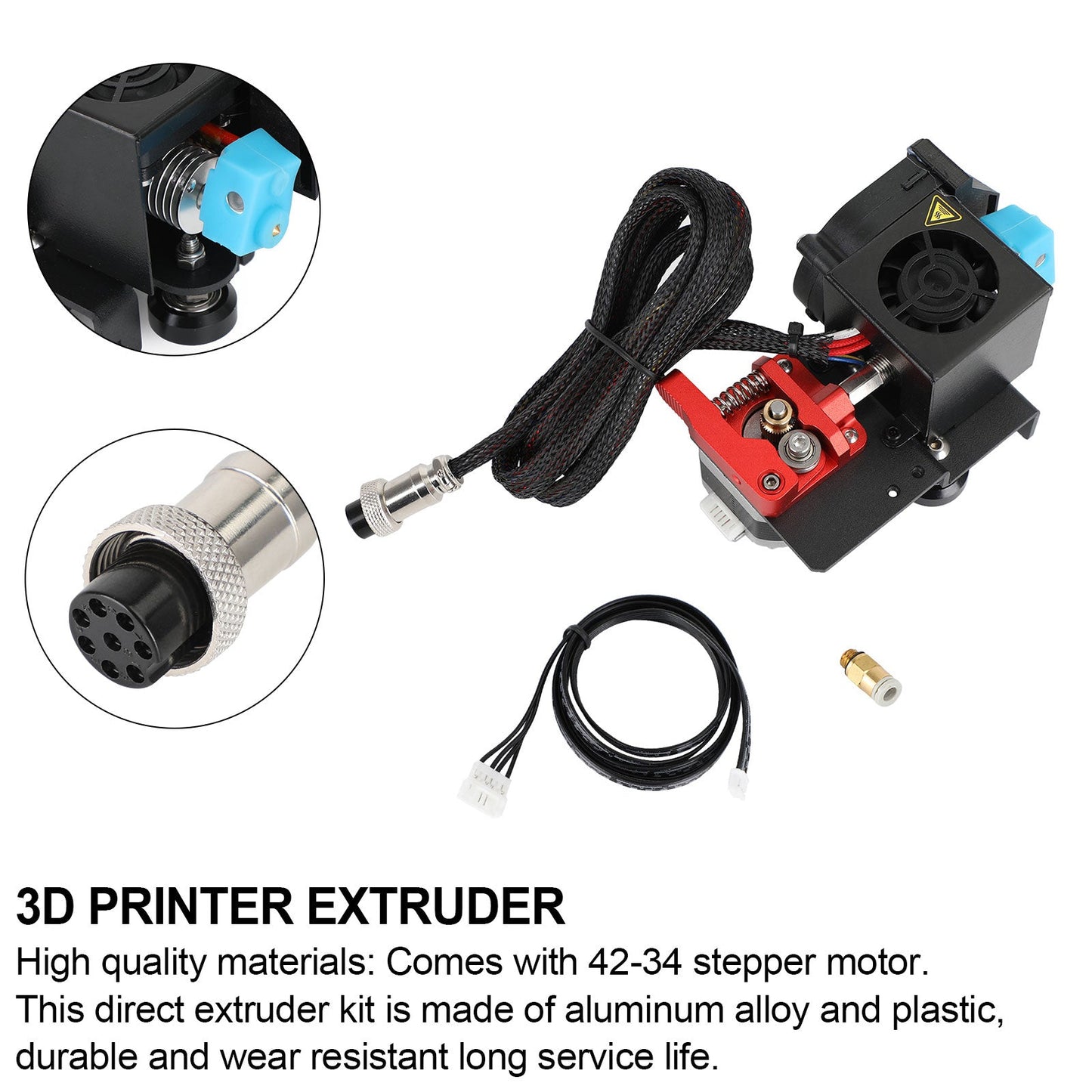 Stampante 3D MK8 Direct Drive Pulley Turbo Fan Extruder per CR-10 Ender3 12V/24V