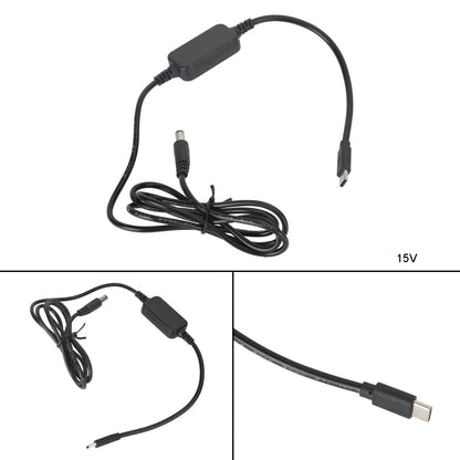 Adattatore da USB a 9/12/15 V Volt 5,5 mm * 2,5 mm 1 m 39,37 pollici Cavo per cavo di ricarica PD